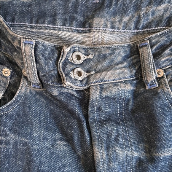 Diesel Blue Slim Straight Jeans with Vintage Fading - Picture 3 of 10